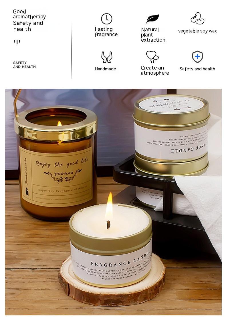 Essential Oil Aromatherapy Soy Candle – Golden Iron Tin