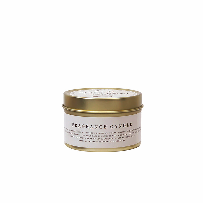 Essential Oil Aromatherapy Soy Candle – Golden Iron Tin