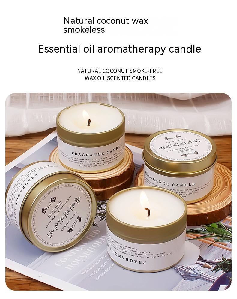 Essential Oil Aromatherapy Soy Candle – Golden Iron Tin