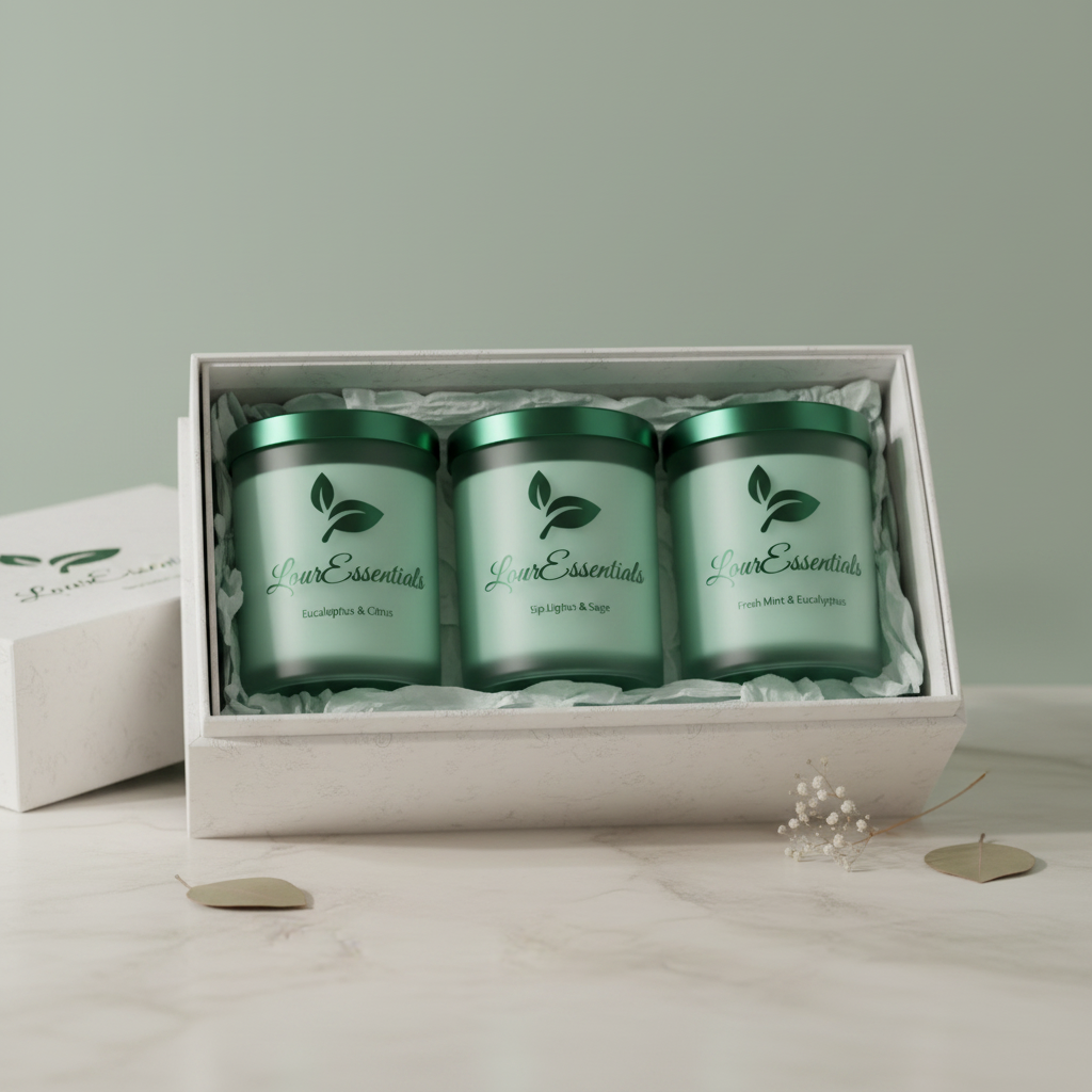 Eucalyptus Wellness Candle Set – LourEssentials