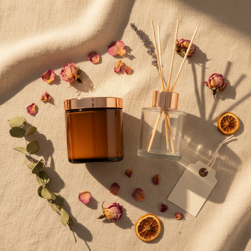 Gift Set – Candle & Diffuser Flat Lay